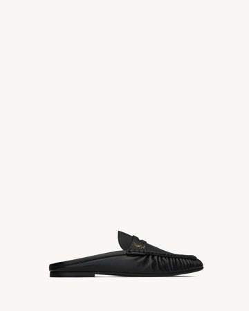 LE LOAFER - WOMAN - MULES - EN CUIR - PLISSÉ - BRILLANT
