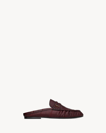 LE LOAFER - WOMAN - MULES - EN CUIR - PLISSÉ - BRILLANT