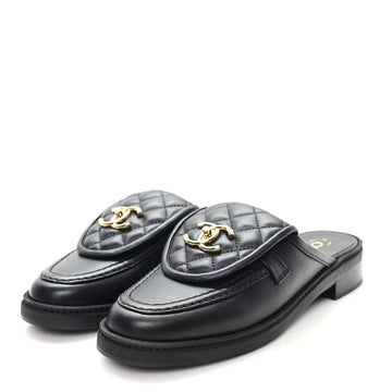 Mule - chanel- turnlock - black - beige