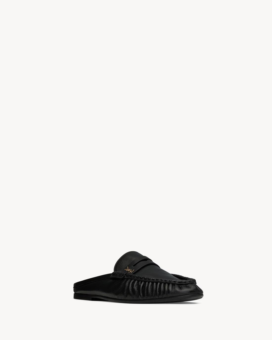 LE LOAFER - WOMAN - MULES - EN CUIR - PLISSÉ - BRILLANT